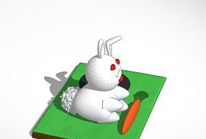 rabbit carrot hole pinshape 3d-design 3d print model - Mito3D