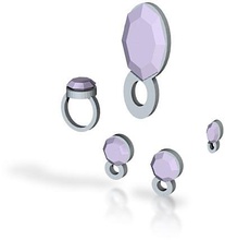 lara lavender dream jewelry set files obj stl x3d wrl pinshape 3d-design 3d print model - Mito3D