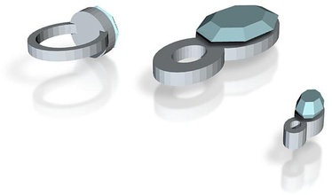 lara bracelet charm pendant finger ring pinshape 3d-design 3d print model - Mito3D