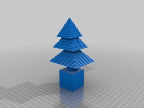 minecraft albero natale loop file stl pinshape disegno 3d 3d print model - Mito3D
