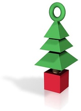 árbol navidad colgante adorno pinshape decoración árboles xmas esculturas colgantes decoraciones 3d print model - Mito3D
