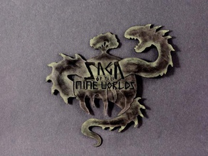 saga worlds logo pinshape Kontinuum fantasy Riese jotun Multiversum Mythos norse Tasche pocket tactics sign Taktik troll viking 3d print model - Mito3D