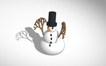 imprimante sympathique bonhomme neige forme pinshape Conception 3d 3d print model - Mito3D