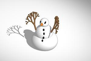 printer friendly snowman pinshape 3d-design 3d print model - Mito3D