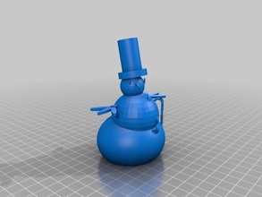 snowman tophat candy cane pinshape 3d-design 3d print model - Mito3D