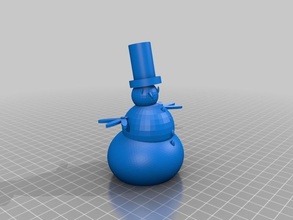 snowman tophat pinshape 3d-design 3d print model - Mito3D