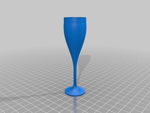 champagne flute pinshape customized 3d print model - Mito3D