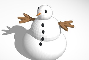 Schneemann pinshape Figuren xmas Dekorationen Dekoration snow bunny Schnee Häschen Schneemänner snowbunnies Skulpturen Kaninchen mathematische Kunst Weihnachts Weihnachten bunnies 3D print model - Mito3D