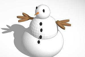 Schneemann pinshape Figuren xmas Dekorationen Dekoration snow bunny Schnee Häschen Schneemänner snowbunnies Skulpturen Kaninchen mathematische Kunst Weihnachts Weihnachten bunnies 3d print model - Mito3D