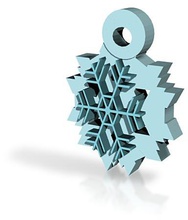 snowflake pendant pinshape 3d-design 3d print model - Mito3D