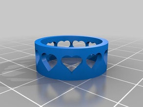 personnalisé coeur anneau pinshape 3d print model - Mito3D