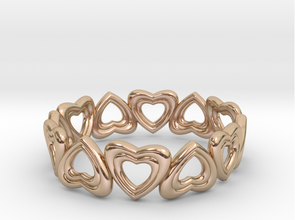 hearts bracelet pinshape elle-jewelry-design-contest woman fashione jewelery jewels 3d print model - Mito3D