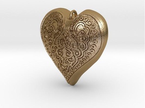 pingente coração pinshape elle jóias design contest 3d print model - Mito3D