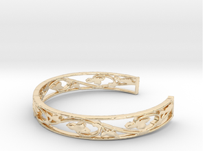 leaf bracelet pinshape elle-jewelry-design-contest fashion jewelry leafs 3d print model - Mito3D