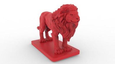 aslan gargoyle pinshape taş heykel hayvanlar aslanlar 3d print model - Mito3D