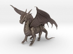 dragon sculpture pinshape monster beast medieval statue dragons 3d print model - Mito3D