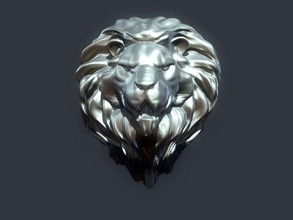lion head pinshape statue animal heads 3d print model - Mito3D
