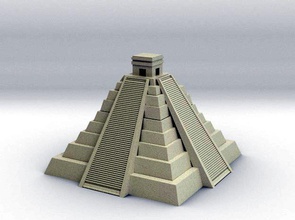 Maya piramit pinshape mimarlık Meksika chichenitza 3d print model - Mito3D