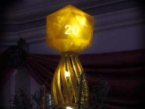 zheng's critical christmas pinshape zheng3 tree topper rpg ornament notseej dice d20 3d print model - Mito3D