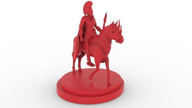 spartan warrior pinshape greek roman statue character warriors 3d print model - Mito3D