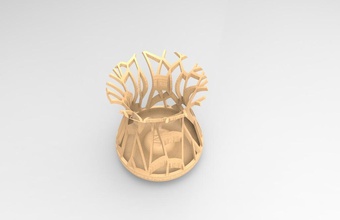 organic vase pinshape 3d-design 3d print model - Mito3D