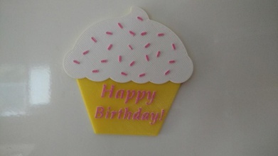 cupcake presente aniversário pinshape 3d design 3d print model - Mito3D