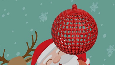 christmas tree ball------customizable pinshape lights house-design decor customizable celebration holiday december decorations christmas-tree christmas-decotations christmas-tree-ornaments treet 3d print model - Mito3D