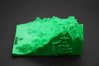 ultra sierra nevada running mountain pinshape student running-nose mountains mapa map 3d print model - Mito3D