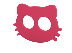 fone ouvido organizador pinshape kitty 3d print model - Mito3D