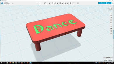 dance table barbies pinshape toys-for-kids 3d print model - Mito3D