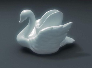 swan vase pinshape home-decoration vases 3d print model - Mito3D