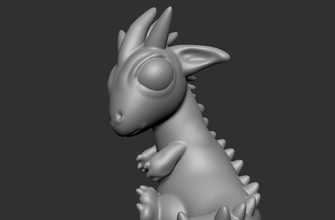 baby dragon pinshape spikes cute baby-dragon 3d print model - Mito3D
