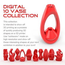 digitale vaso raccolta 10 disegni pinshape stampa demo oggetti scultura art i vasi modalità in 3d print model - Mito3D