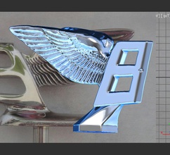 bentley hood ornament flying mascot pinshape bonnet luxury rolls-royce automotive car 3d print model - Mito3D