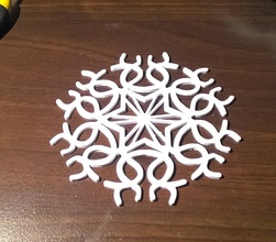 flocon neige pinshape mug mat 3d print model - Mito3D