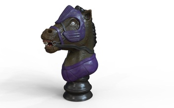 cavalier pinshape sculpture armor figurine fantasy chess-piece decoration animal game horse- echec 3d print model - Mito3D