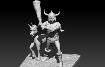 bobby unicorn pinshape caverna-do-drag tv-show dungeons&dragons barbarian 3d print model - Mito3D