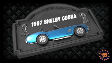 1967 shelby cobra işaret pinshape kobra Kas klasik araba ford işareti 3d print model - Mito3D