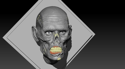 zombie pinshape creature walker walking-dead apocalypse monster death dead undead 3d print model - Mito3D