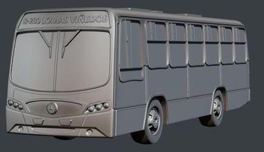 bus pinshape driving car street transport transportation truck 3d print model - Mito3D