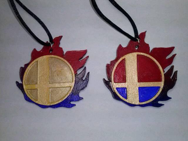 super smash bros medalha pinshape logotipo jogo art lutador nintendo nintendo64 vídeo jogos mario 3D print model - Mito3D