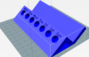 revisado diariamente sostenedor pluma pinshape oficina organizador escritorio 3d print model - Mito3D