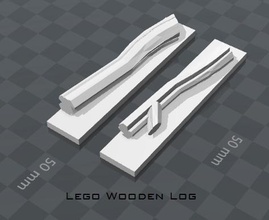 lego wooden log pinshape 3d print model - Mito3D