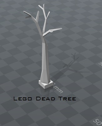 lego dead tree pinshape 3D print model - Mito3D