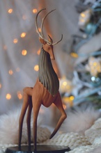 Majesteleri pinshape Noel süsü dekoratif dekorasyon ruh hayvanlar kar kış Kral royal roı güzellik beau renne biche bois cerf coration süslemeleri geyik hayvan 3d print model - Mito3D