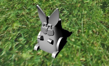 easter rabbit pinshape 3d-design 3d print model - Mito3D