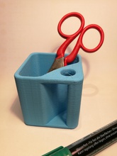 cubic cup pinshape penholder cube 3d print model - Mito3D