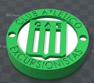 escudo excursionistas pinshape fútbol primerac logotipo logo3d futbol argentina buenosaires atlético club Diseño 3d 3D print model - Mito3D