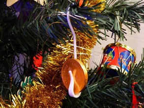 Noel ağacı askı çikolata sikke pinshape dekorasyon xmas 3d print model - Mito3D
