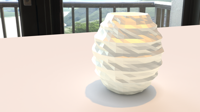 geometrik rocky vazo pinshape 3d print model - Mito3D